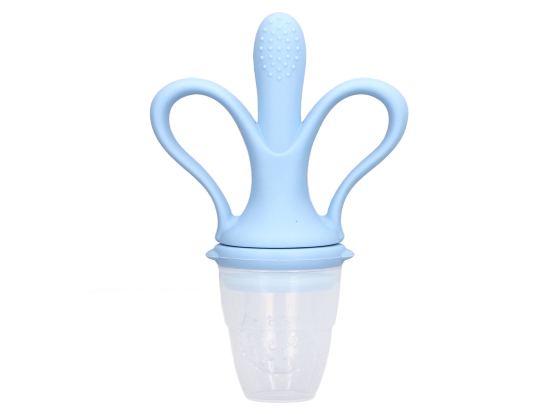 Mali chupeta Alimentadora de Frutas Bebê Silicone Anti vazamento e Chiclete Dental Azul