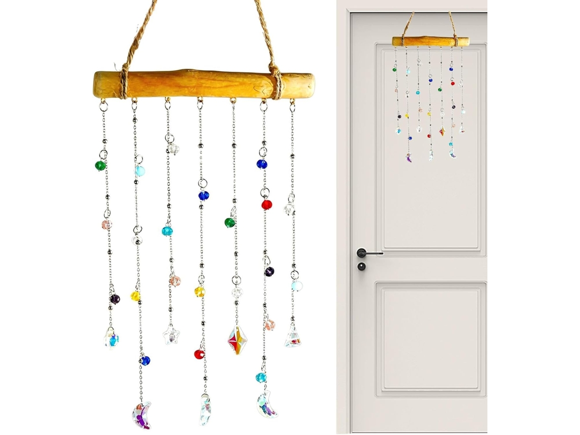 em com Prisma de 15 Cm , Feito À Mão, Prisma Banhado a Ouro, Decoração de Parede para Uso Doméstico e CHABERLU (5,9 Polegadas)