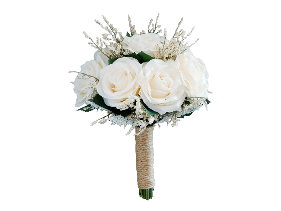 Bouquet de Noiva com Rosas Champagne LAXISCREED para Casamentos e Fotografia