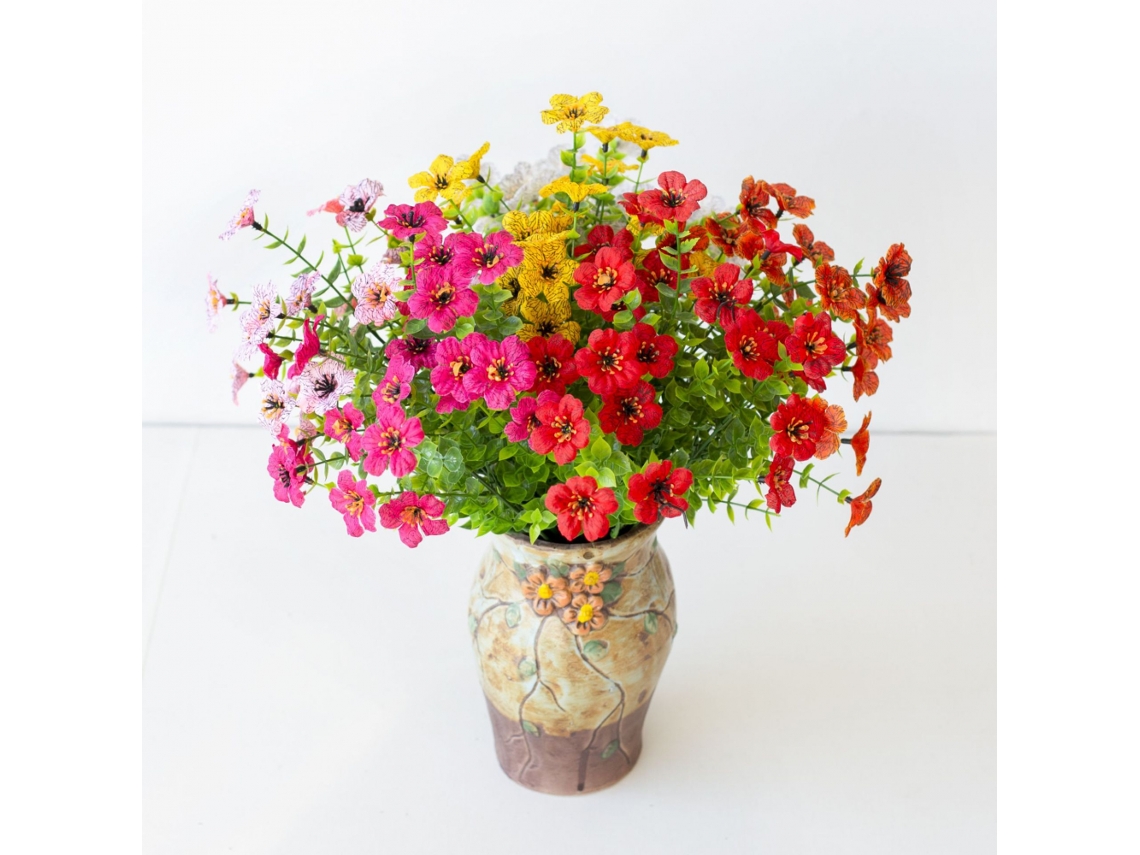 Flores Artificiais Roxas, 7 Cores, 7 Ramos. AQUAFORGE