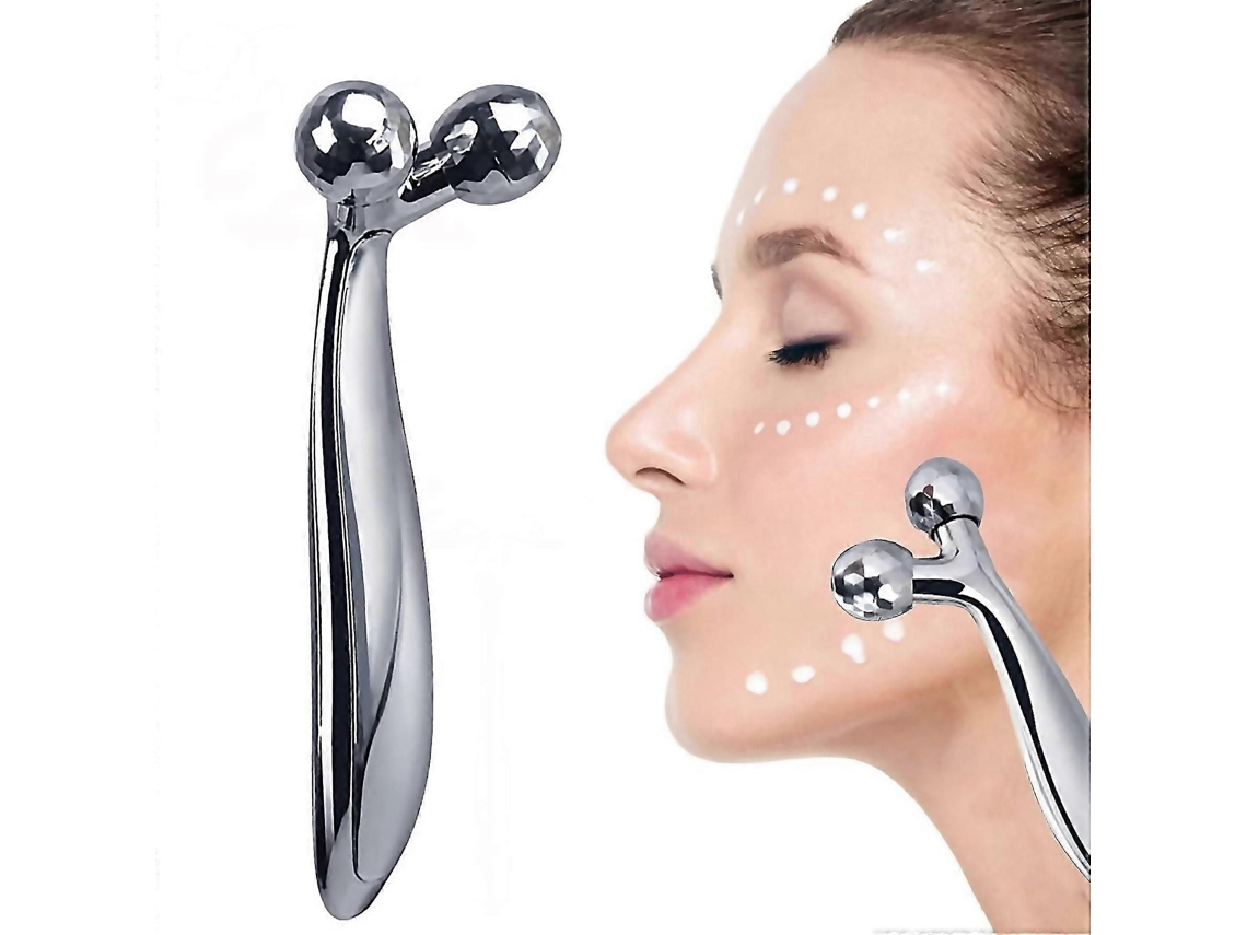 Massageador Facial 3d com Rolo de Massagem Rotativo 360° para Relaxamento Muscular e Antirrugas GOKOCO