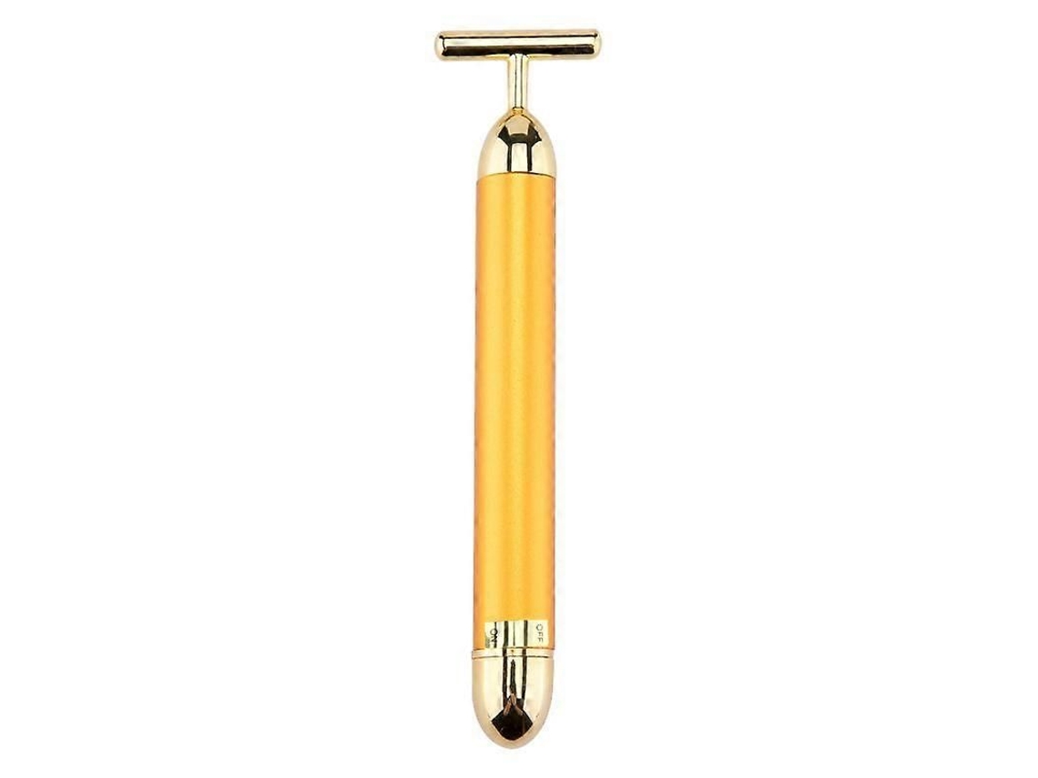 Massageador Facial Elétrico Beauty Bar em Ouro 24k com Formato T para os Braços GOKOCO