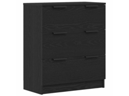 Aparador | Buffet Carvalho Preto 60 X 30 X 70 Cm Madeira Processada