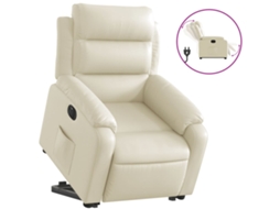 Electric Stand Up Recliner Chair, Electric Stand Up Recliner Chairs Vidaxl Creme Couro Artificial