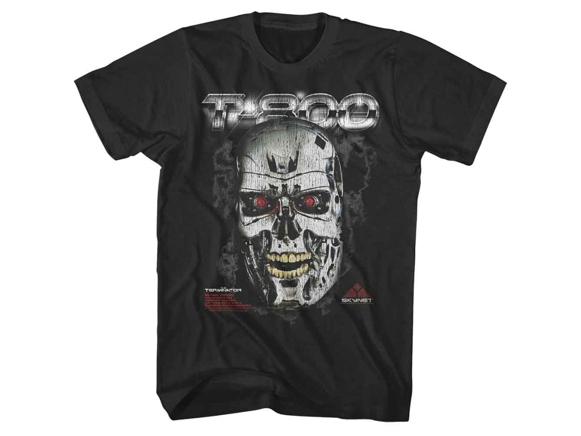Rockinstone Terminator T 800 Endo Skull Smoke T-shirt Size:xxxl