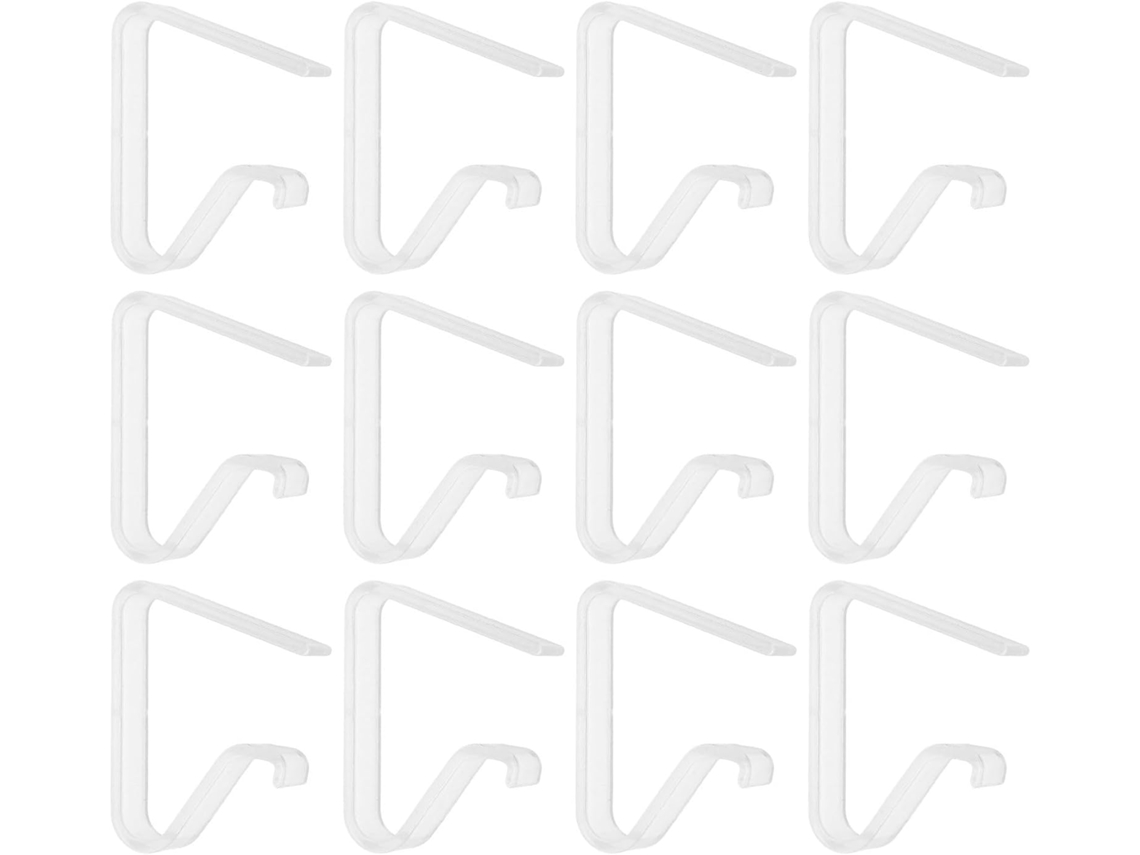 Conjunto De 12 Prendedores Toalha Mesa Em Plástico Abs, Com Design À Prova De Vento E Estrutura Estável Prendedores