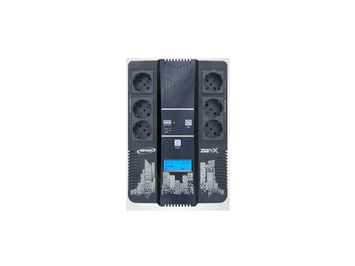 Infosec Zen-X 800 Linha Interativa 0.8 Kva 0.48 W 6 Tomadas Ca