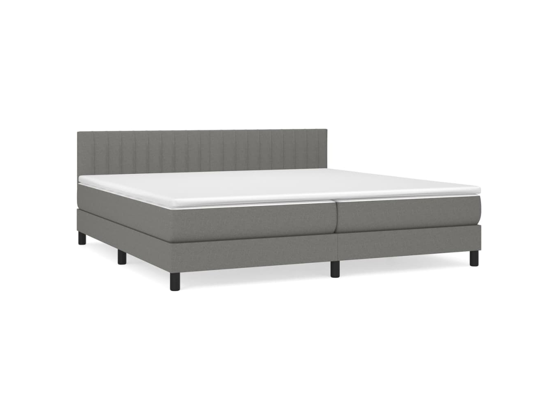 Box Spring Bed, Box Spring Beds Vidaxl Cinzeto Tecido (200 X 200 Cm)