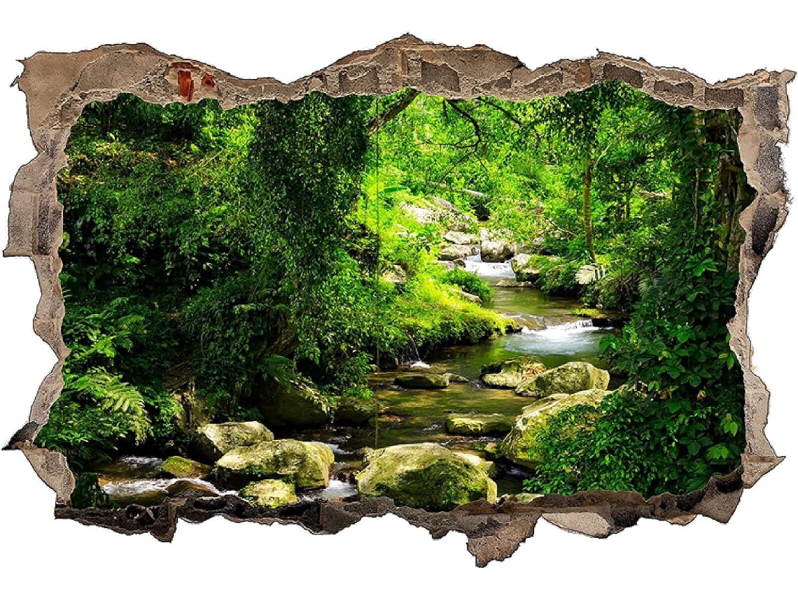 Adesivos Adesivos Efeito 3d Adesivo Paisagem Natural Adesivo Decoração Murale Quarto e Sala 70x110cm