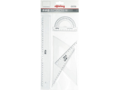 Régua + Esquadro + Transferidor  Conjunto de 3