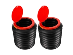 Lixeira Dobrável Preta, Multifuncional Para Armazenamento Externo, 4l, Plástico, Conjunto