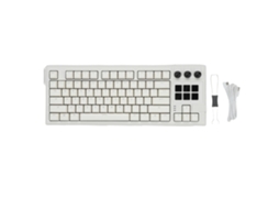 Teclado Mecânico Gamer Com Fio Usb 78 Teclas Switch Vermelho Retroiluminação Rgb Hot Swap Branco
