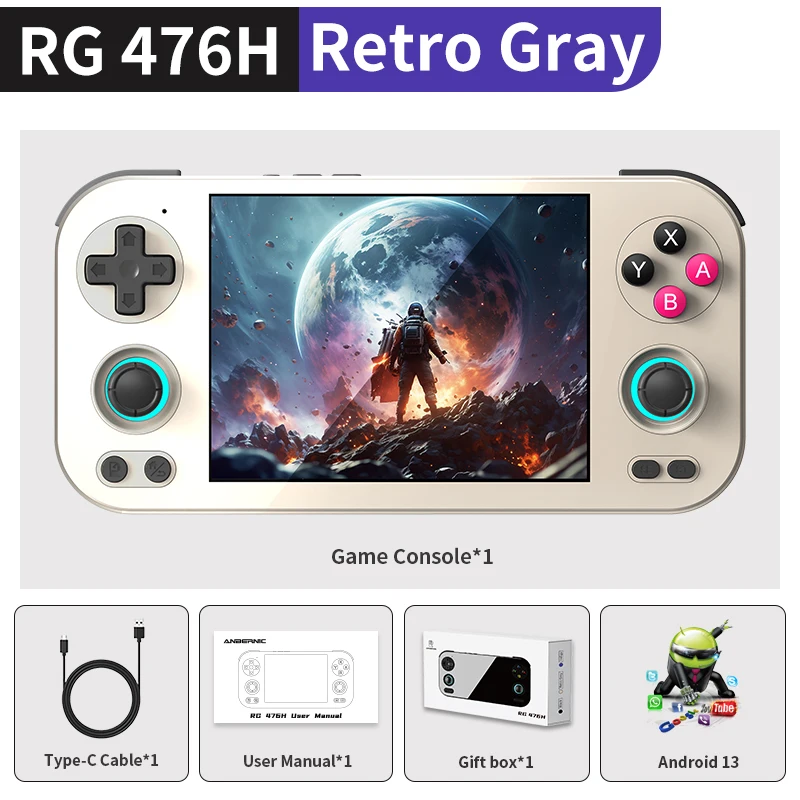 Consola de Jogos Standard cinzentorg 476h com Ecrã Hd de 4,7" e Wi fi MDUG (sem Jogos)