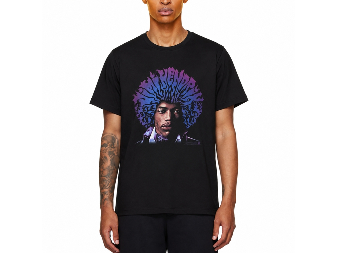 Jimi Hendrix Name Fro T-shirt Unisex Adults Size:xl