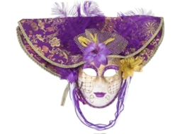 Máscara Facial Completa Elegante Em Estilo Europeu, Chapéu Grande Para Mulheres, Acessório Para Festas.