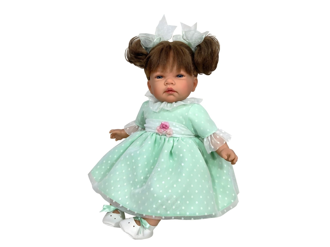Boneca Celia Plumeti com Cabelo Castanho 45 Cm NINES DONIL