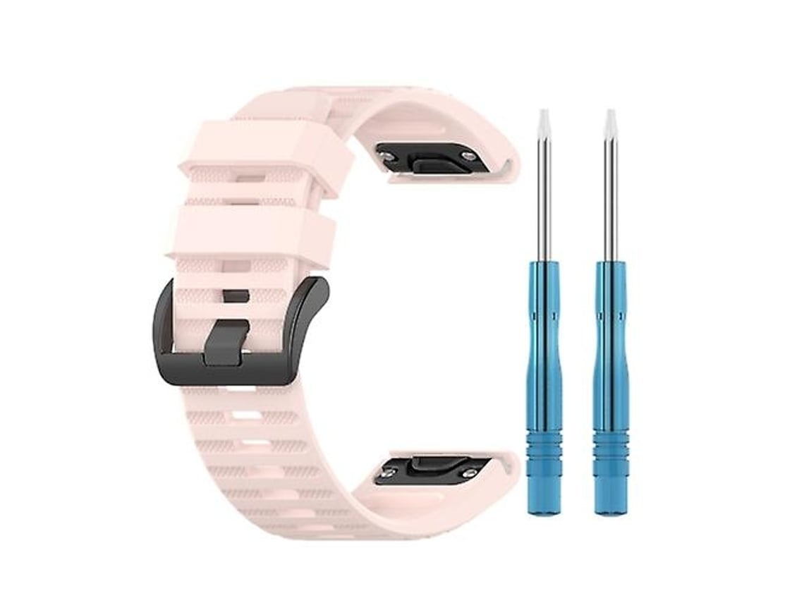 Pulseira De Relógio Lurelia Para Garmin Fenix 6 22 Mm Smartwatch Quick Release Silicone Rosa Claro