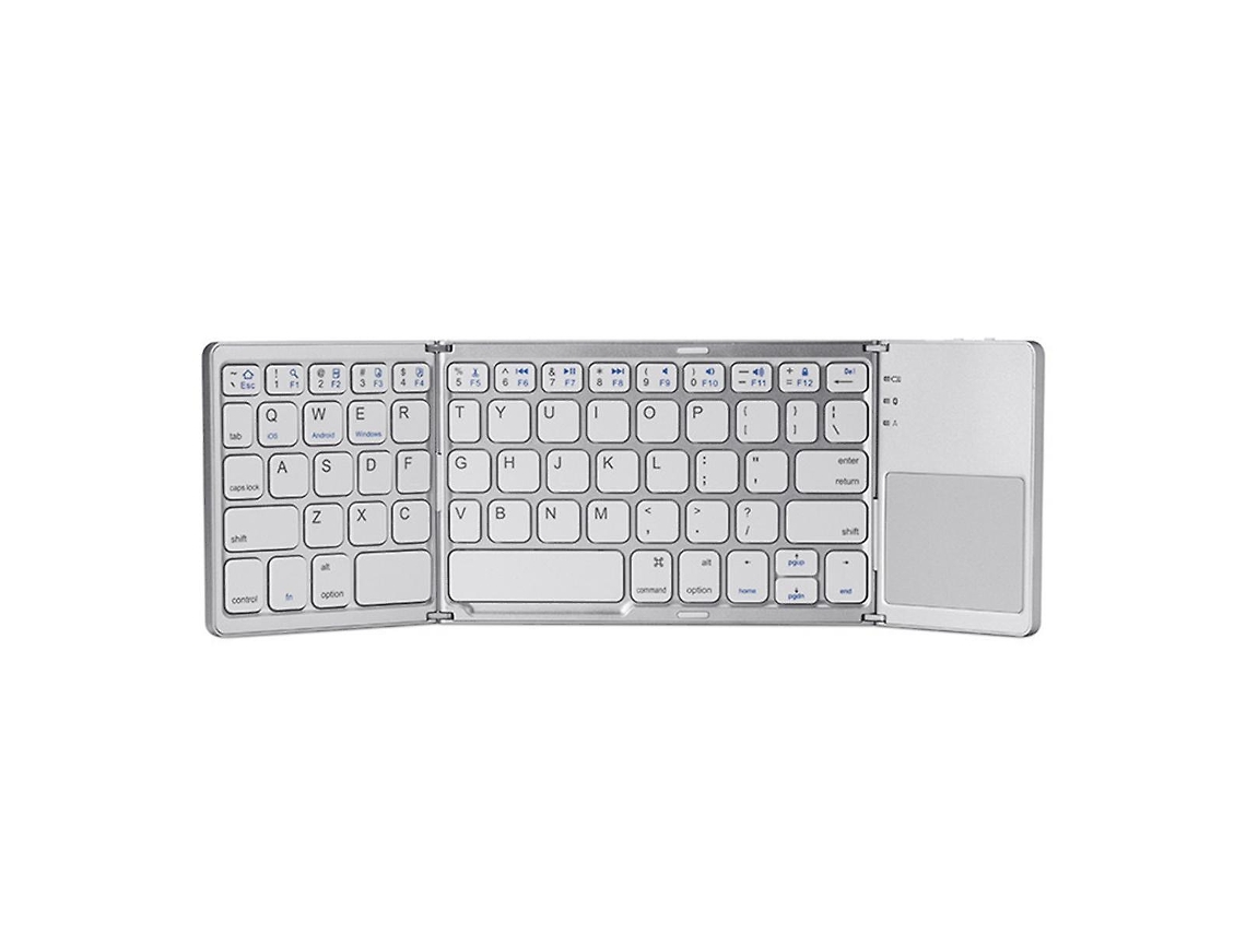Mini Teclado Bluetooth Sem Fio Dobrável Triplo, Teclado Universal Portátil Com Mouse E Touchpad Para Ios Ly Ebike