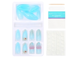 24pcs Unhas Falsas Reutilizáveis Full Cover Acessórios De Manicure Com 10 Tamanhos E Ferramentas Incluídas
