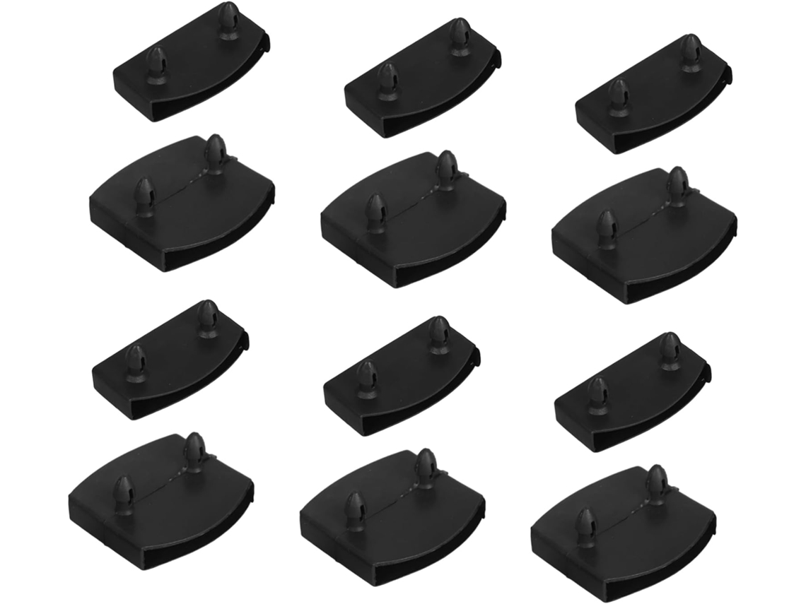 Tampas De Extremidade Ripas Cama Plástico Popetpop, 1 Conjunto, Pretas
