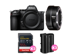Z5 Ii + Ftz Ii + 3 Sandisk 512gb Extreme Pro Uhs ii Sdxc + 3 Nikon En el15c + Ebook “20 Dicas para Fotos Que Impressionam” NIKON