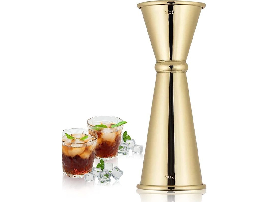 Medidor de coquetel duplo, 30ml/60ml, inox, utensílio de bar profissional NOVA LINE
