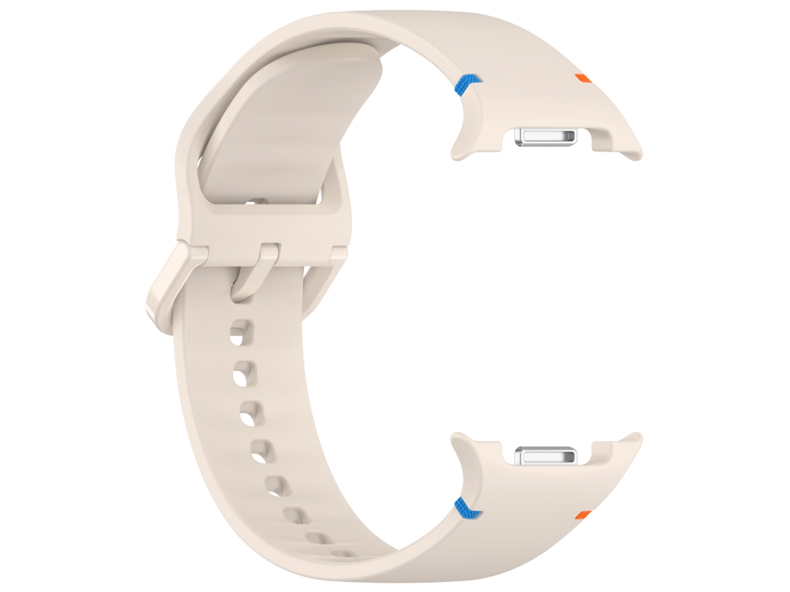 Pulseira De Silicone Para Samsung Galaxy Watch 8 Bege Inf
