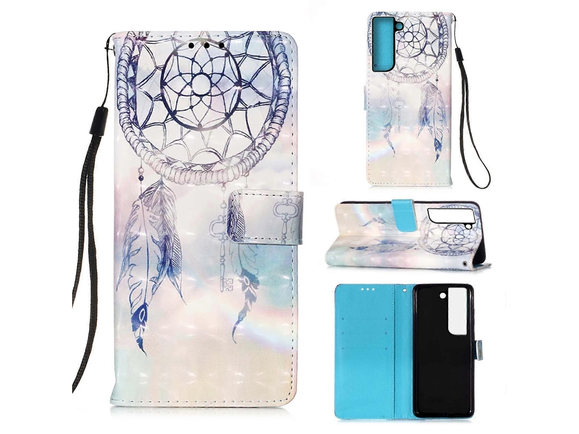 Capa De Celular Dobrável Horizontal Com Pintura 3d Para Samsung Galaxy S23+ 5g