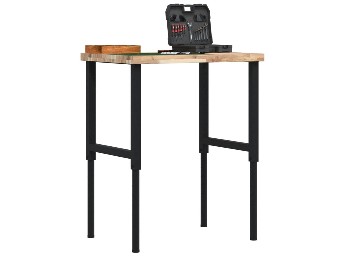 Vidaxl Bancada Retangular 80x60x(73-99,5) Cm Madeira De Acácia Maciça