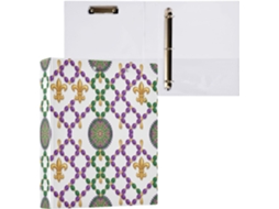 Pasta de 3 Argolas para Papel Tamanho Carta , Organizador Redondas com Prancheta, Prancheta Ma (27,9 X 21,6 Cm)