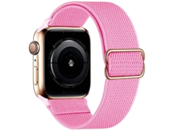 Bracelete Desportiva Elástica Para Apple Watch Series 11/10/9/8/7/6/5/4 Se 3/2/1 (41 Mm, 40 Mm, 38 Mm) Rosa Panoona