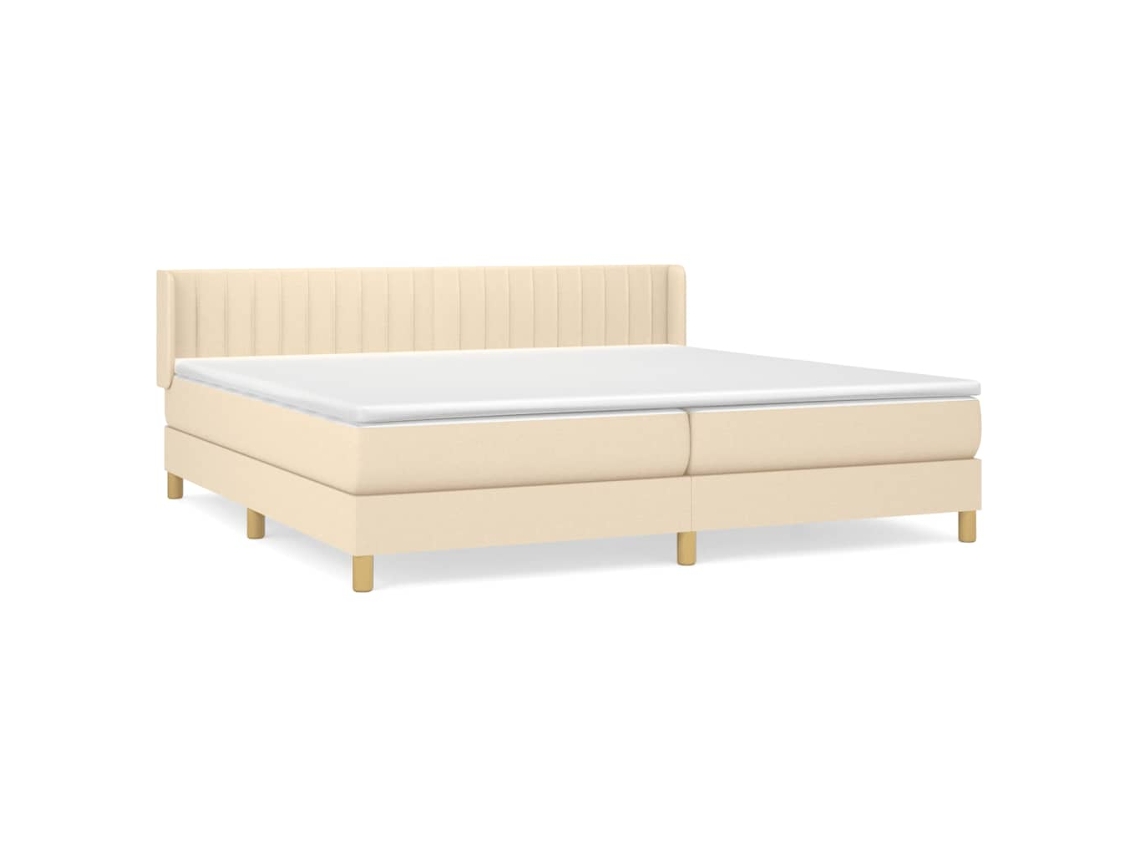 Box Spring Bed, Box Spring Beds Vidaxl Creme Tecido (200 X 200 Cm)