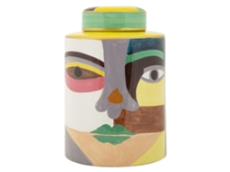 Vaso decorativo Mf838, cerâmica, multicolorido, 19x19x28 cm, Epikasa