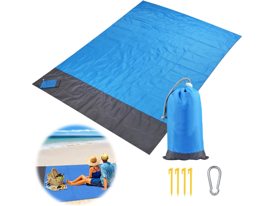 Toalha De Praia, Cobertor De Piquenique Lavável E À Prova De Areia Para Praia, Camping, Piquenique, Bolsa Organizadora