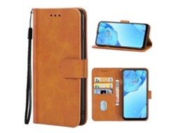 Capa De Couro Para Celular Tcl 20b (preta)