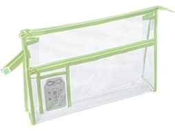 Estojo Impermeável para Lápis, Feito de Pvc Transparente, com 2 Compartimentos Espaçosos e Fechamento em Zíper. SFUSHOS