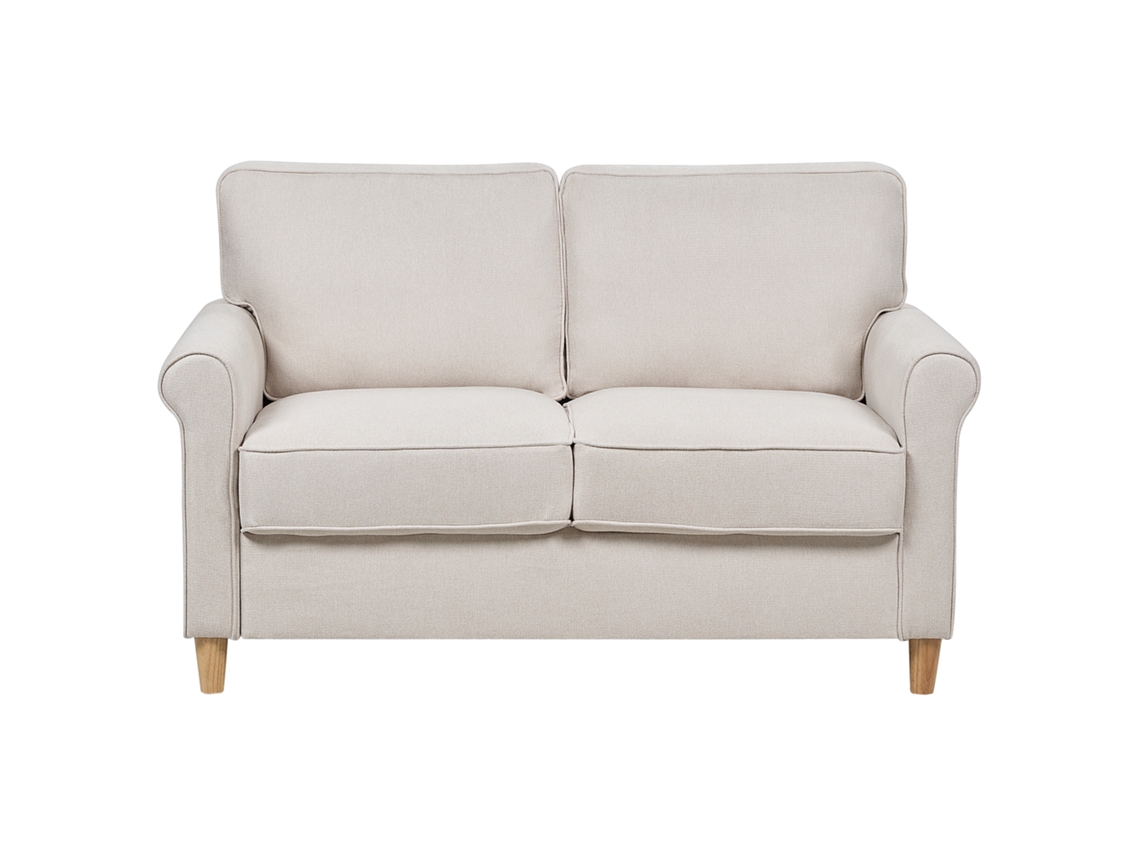 Sofá de 2 lugares BELIANI Ronneby de Poliéster Creme 140x78x88