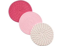 Conjunto de Protetores de Mesa Algodão Aislantes 17,78cm 3 Unidades Nova Line S/MARCA