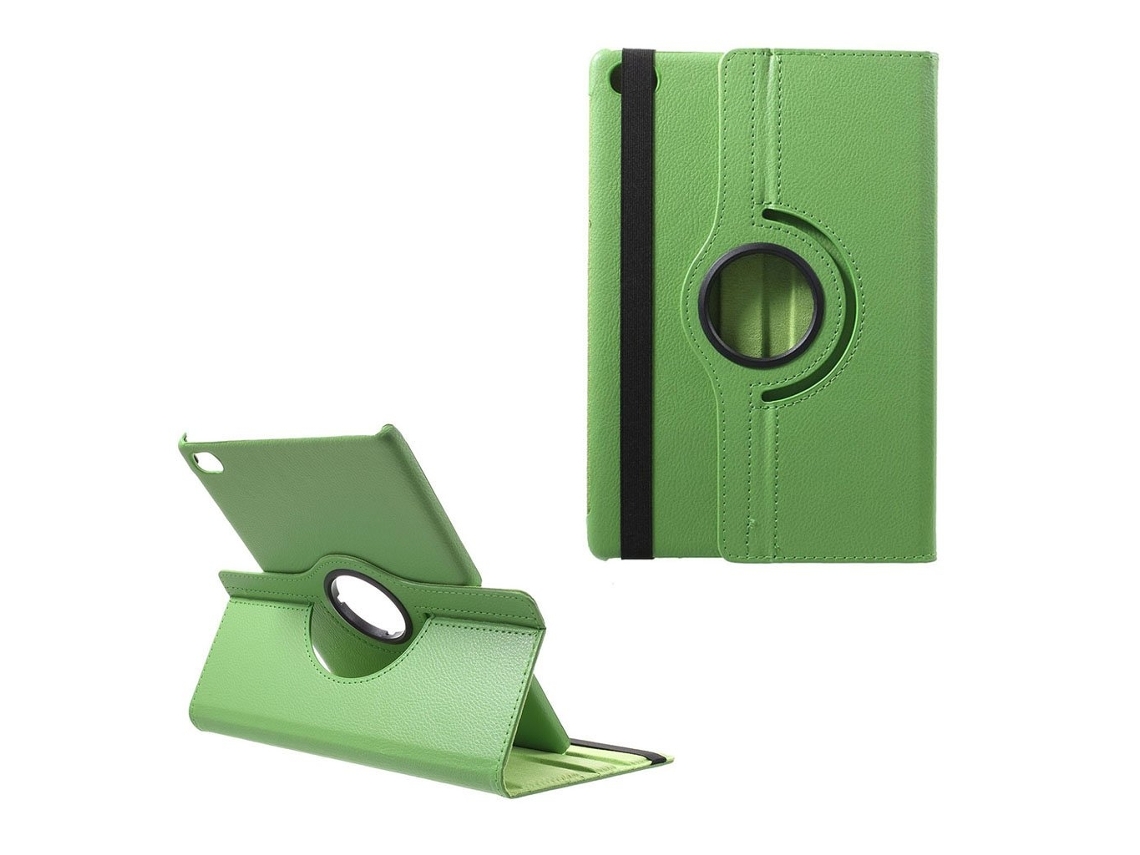 Capa De Couro Lichia De 360 ​ ​ Graus Para Huawei Mediapad M5 Lite (10,1"), Verde