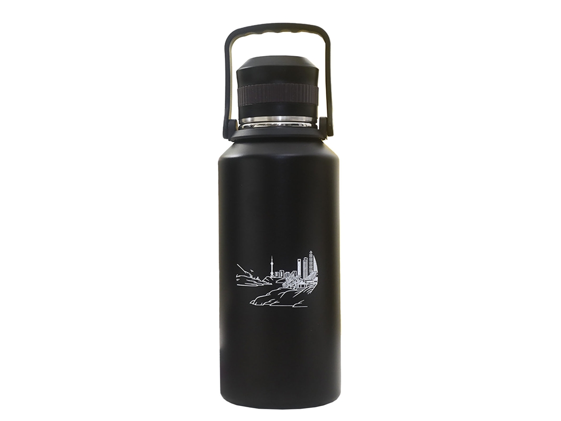 Garrafa Térmica 1500ml Inox Anti Vazamento Camping Preta