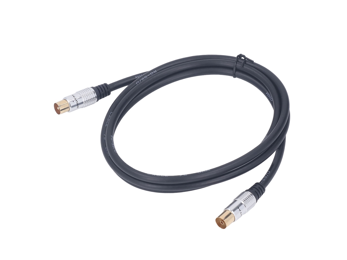 CABO coaxial blindado de 5ft, macho para fêmea RG59U, para receptores de satélite e TVs | S/MARCA