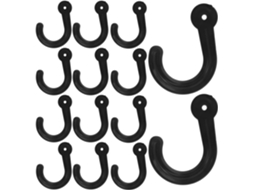 Conjunto de 100 Ganchos de Plástico para Prateleiras, Cabides, Gravatas, Organização de Armários e Pendurar Roupas. SFUSHOS