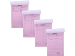 Ounona Carnet De Factures 4pcs 2 Partes De Papel Design Multi-colunas