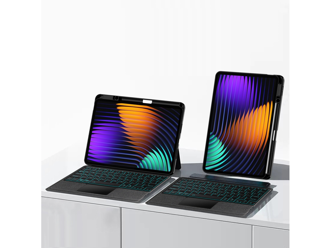 Capa De Teclado Com Fecho Magnético Dividido É Adequada Para Redmi Pad Pro 12.1 Preto. Yunzii