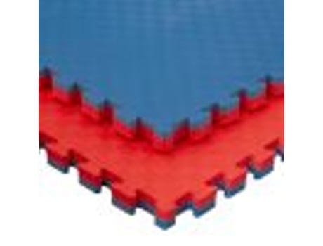 Tapete de Treino Desportivo JOWY Ginásio e Artes Marciais  15 Peças 2M² espessura  2,5cm Acabamento 5 Linhas Vermelho/Azul