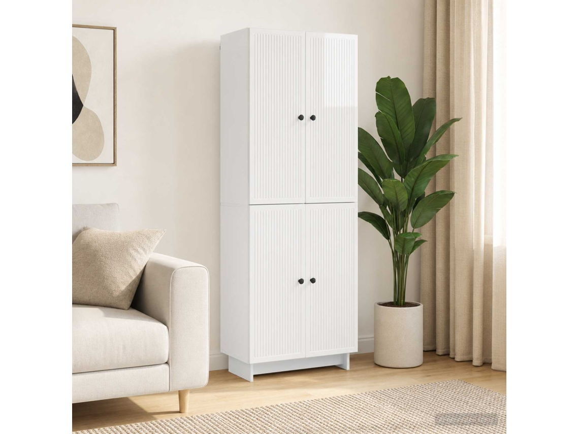 Vidaxl Conjunto De Gabinete 2 Unid. Branco Brilhante