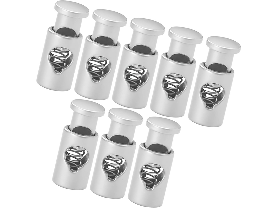 Conjunto De 8 Pinças Arame Prateado Heallily Para Espetos Churrasco, Com Cabo Antiderrapante, Fáceis De Instalar, Ideais