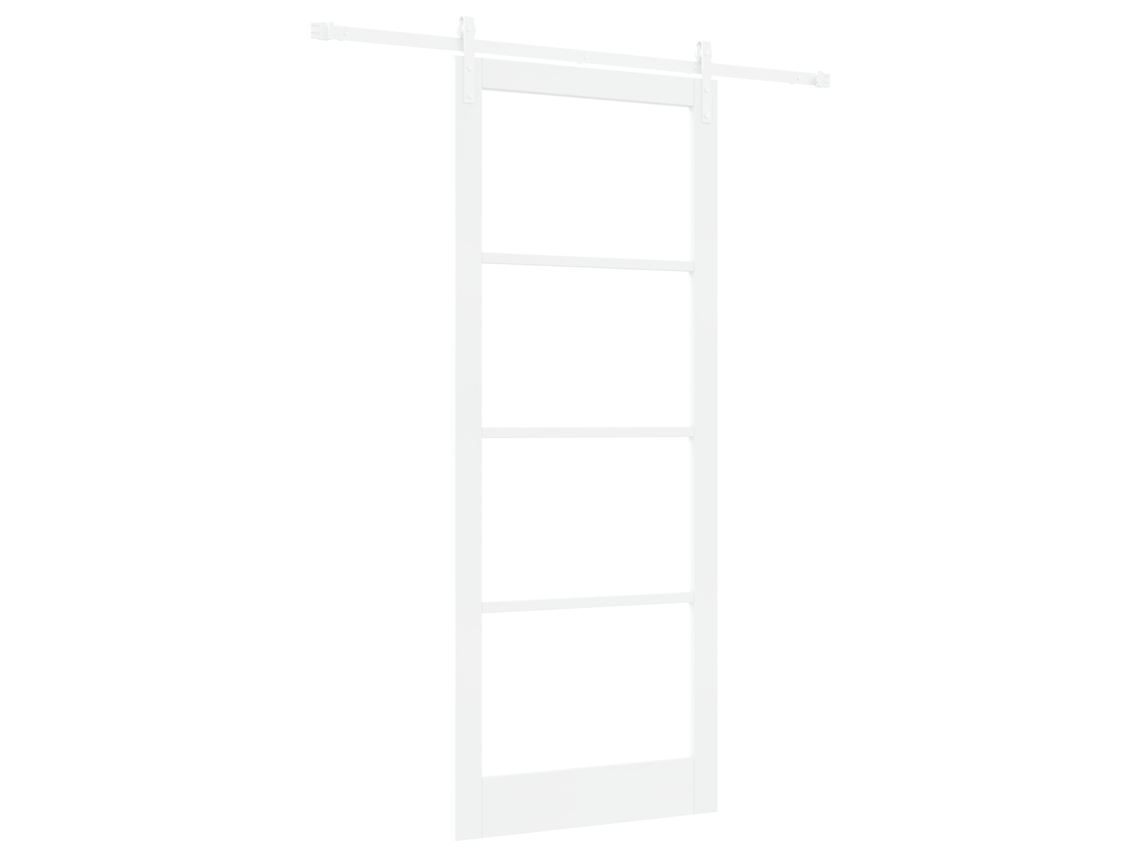 Conjunto De Porta Deslizante Com Hardware Orkdal Vidaxl Branco Madeira (93 X 232 Cm)