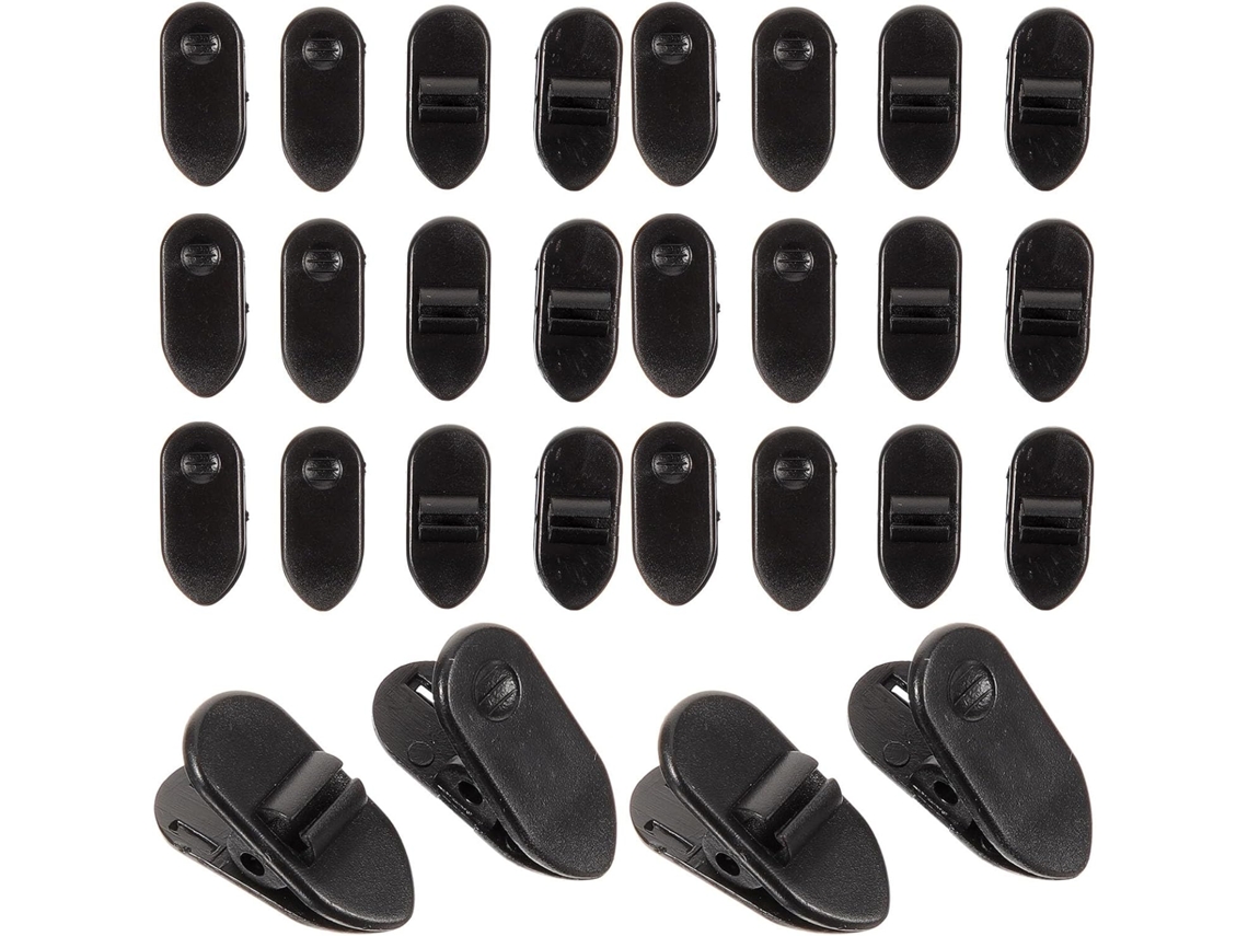 Presilhas De Cabo De Plástico Preto, Pacote Com 100 Unidades, Para Fones De Ouvido, Resistentes E Com Absorção