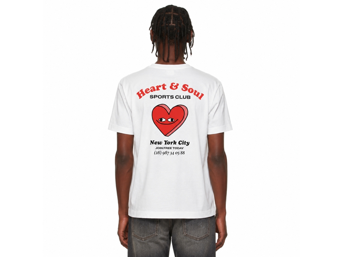 Rockinstone Heart Soul Sports Club T-shirt Unique Designer Style
